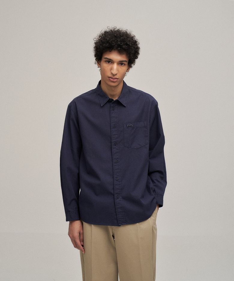 Oxford Overdyed Shirt (Indigo)