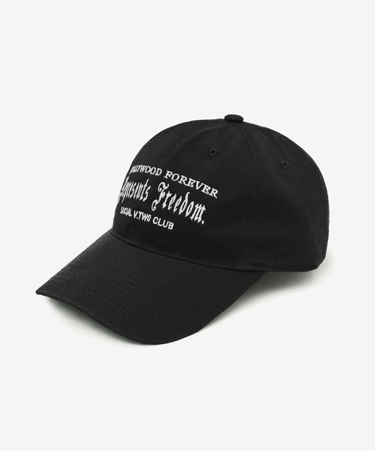 브이투(VTWO) 헐리우드 코튼 볼캡 (BLACK)