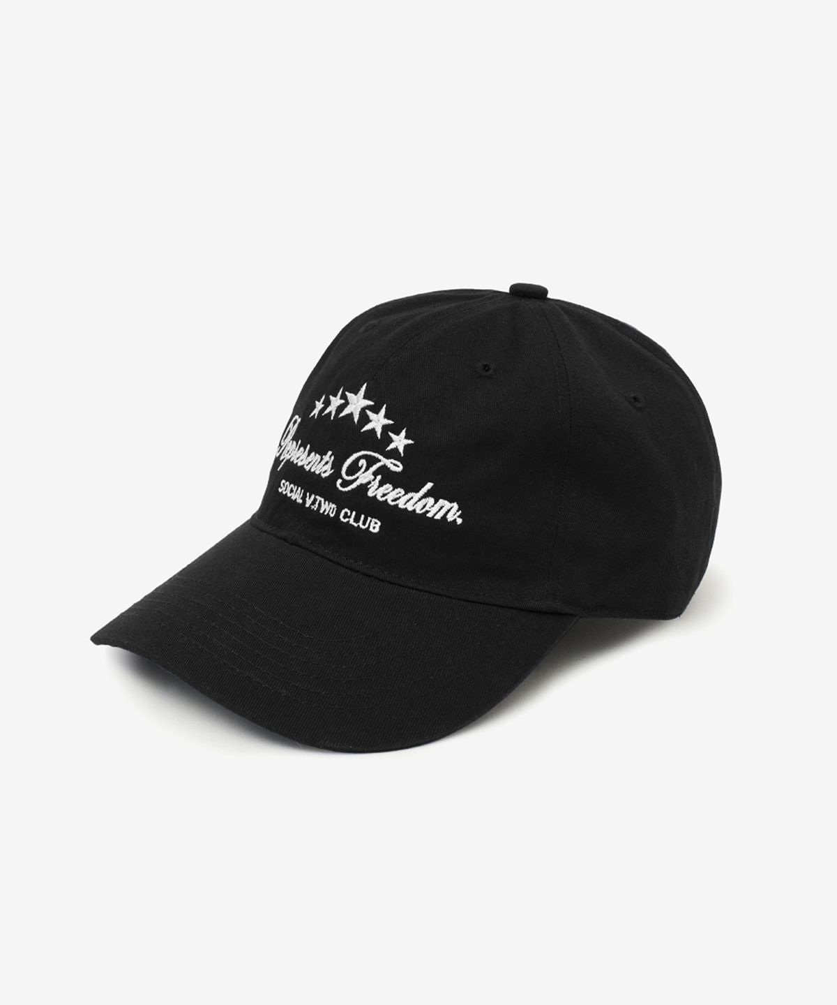 브이투(VTWO) 스타 베이직 워싱 코튼 볼캡 (BLACK)