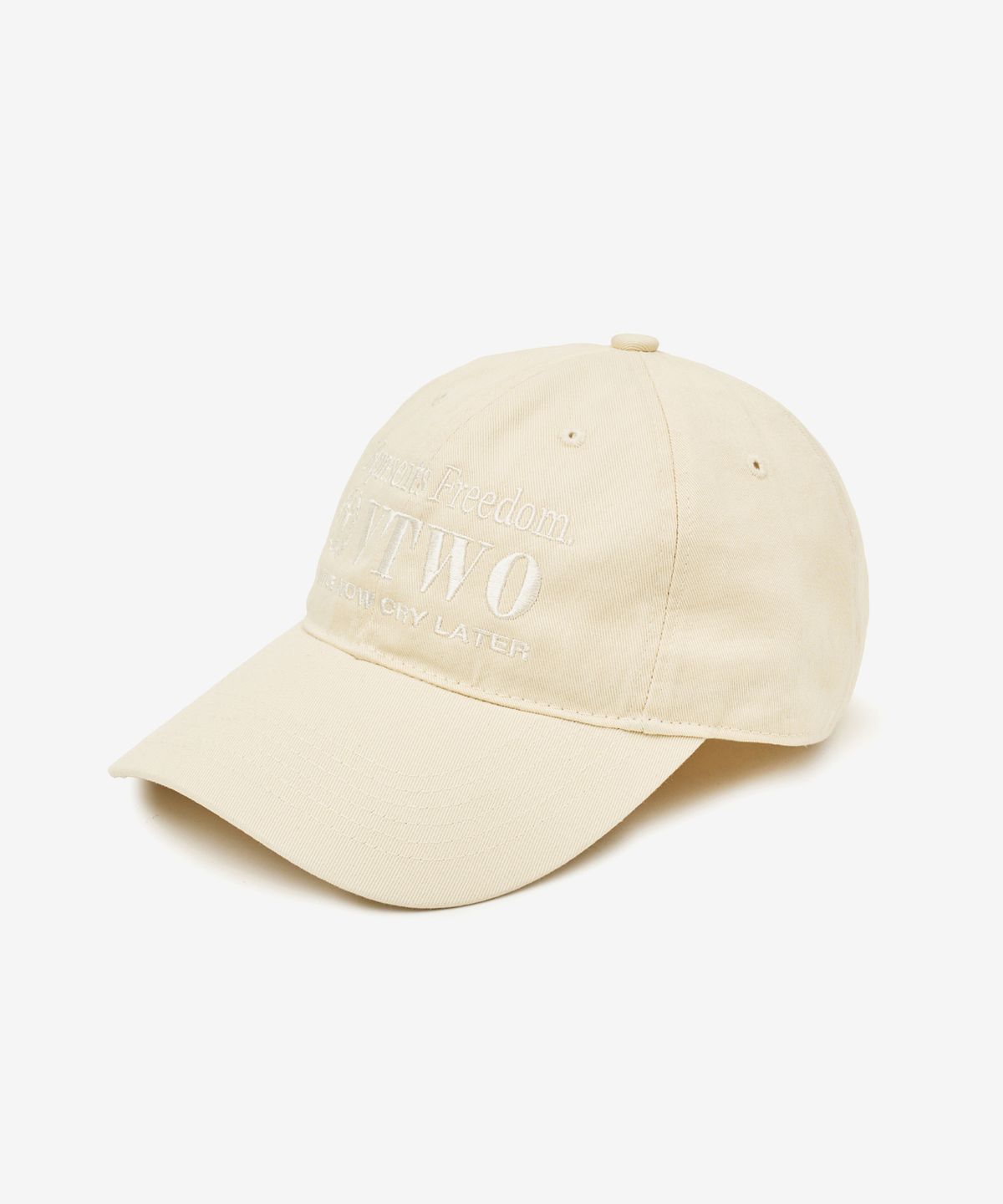 브이투(VTWO) 스마일 코튼 볼캡 (BEIGE)