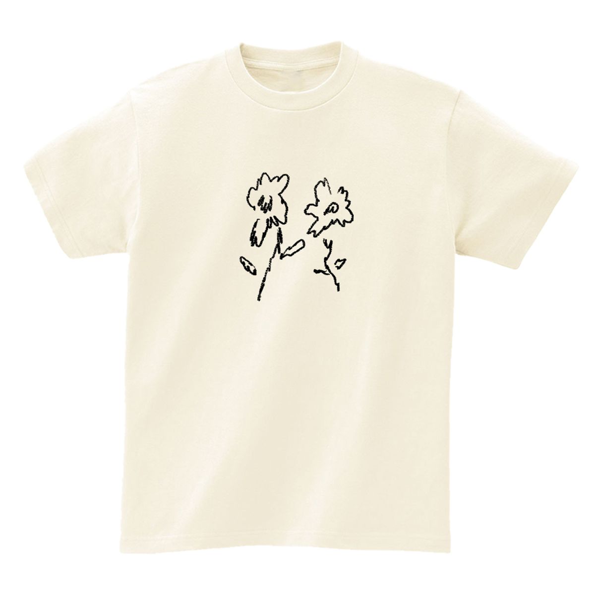 어썸어스(AWESOMEUS) Flowers drawing T-SHIRTS_4COLOR