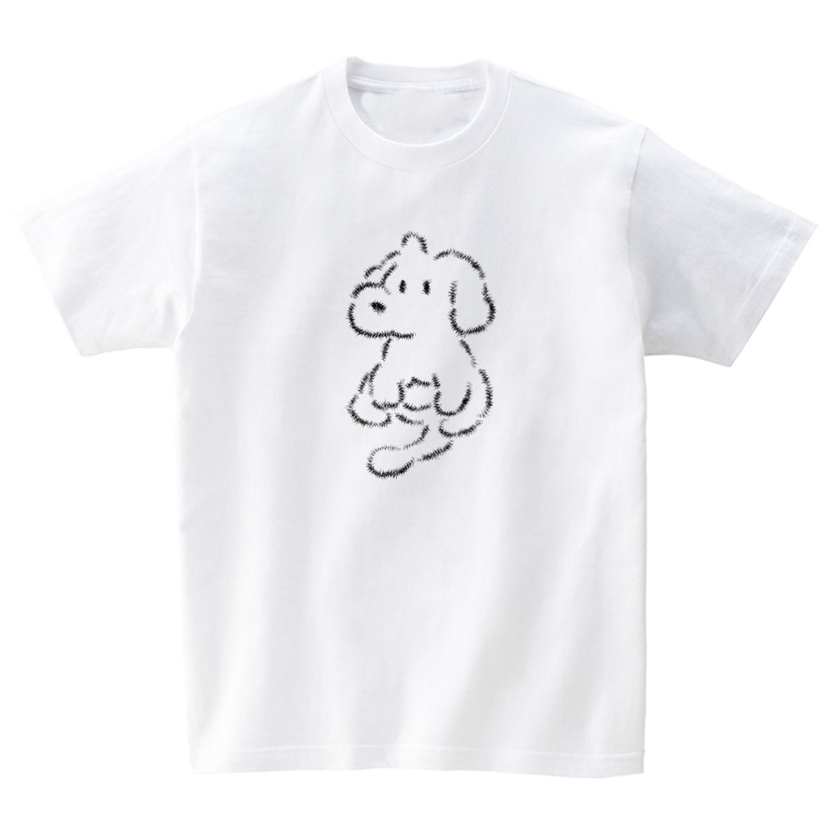어썸어스(AWESOMEUS) Sitting dog T-SHIRTS_4COLOR