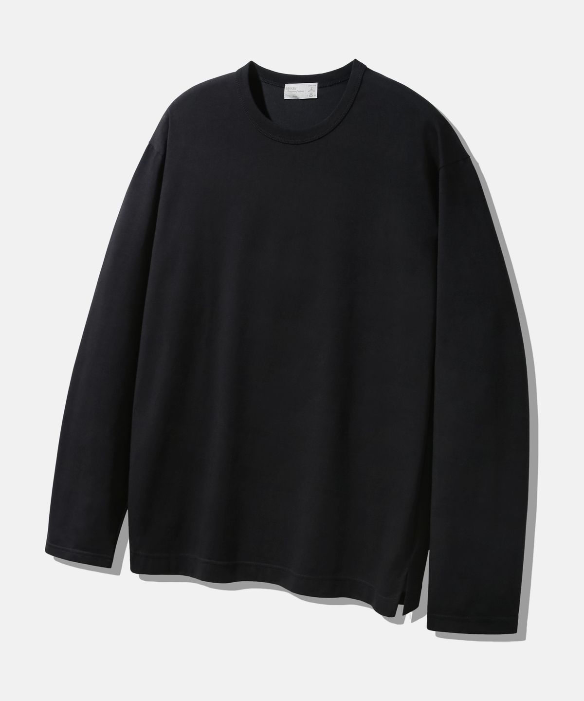 바켄(BAKKEN) bio washed 라운드넥 긴팔티셔츠 BK4883_블랙