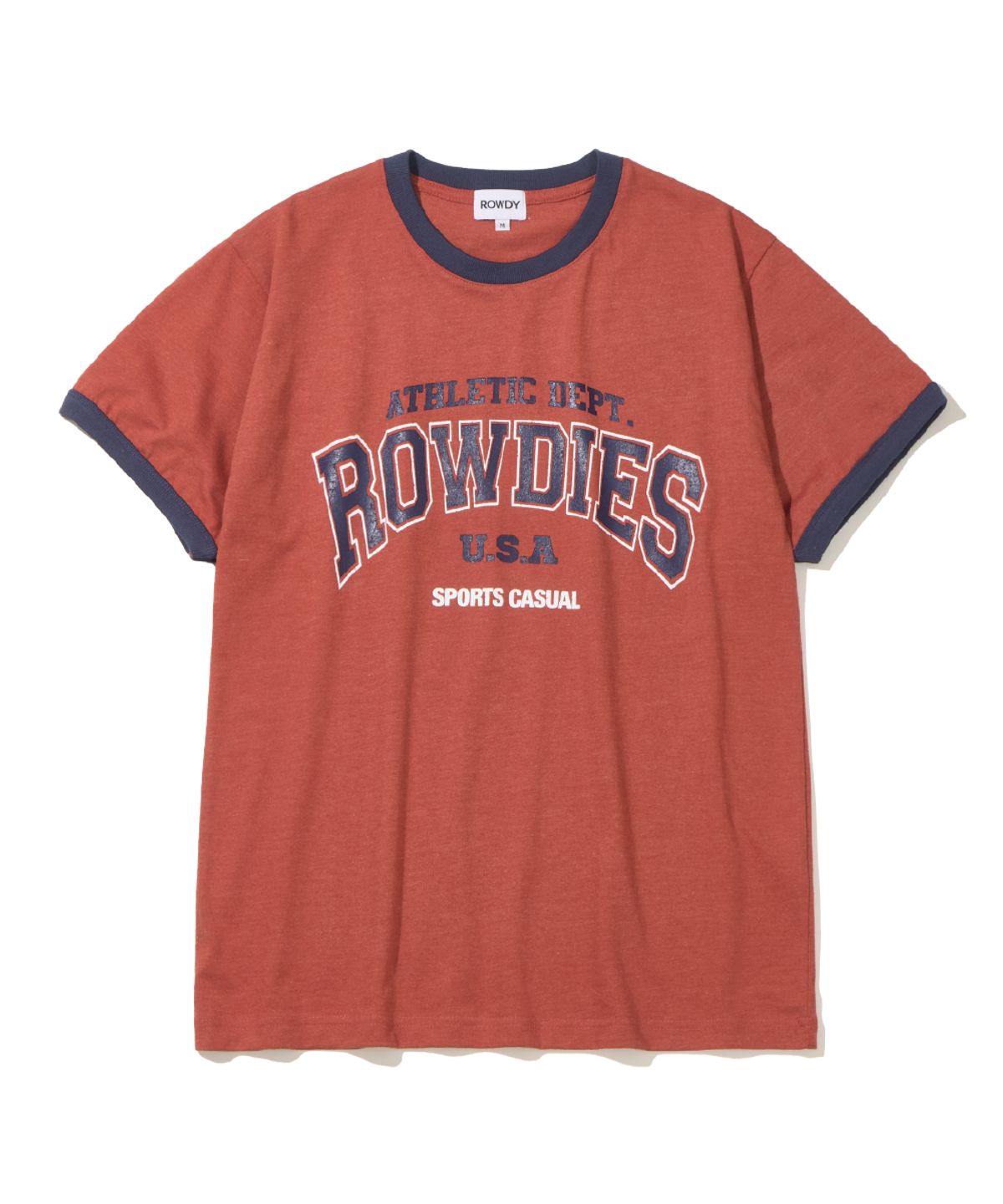 라우디(ROWDY) 라우디스 링거 티셔츠 헤더오렌지