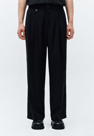 라이트 플레어 와이드 팬츠 블랙 ZH3PT332BK