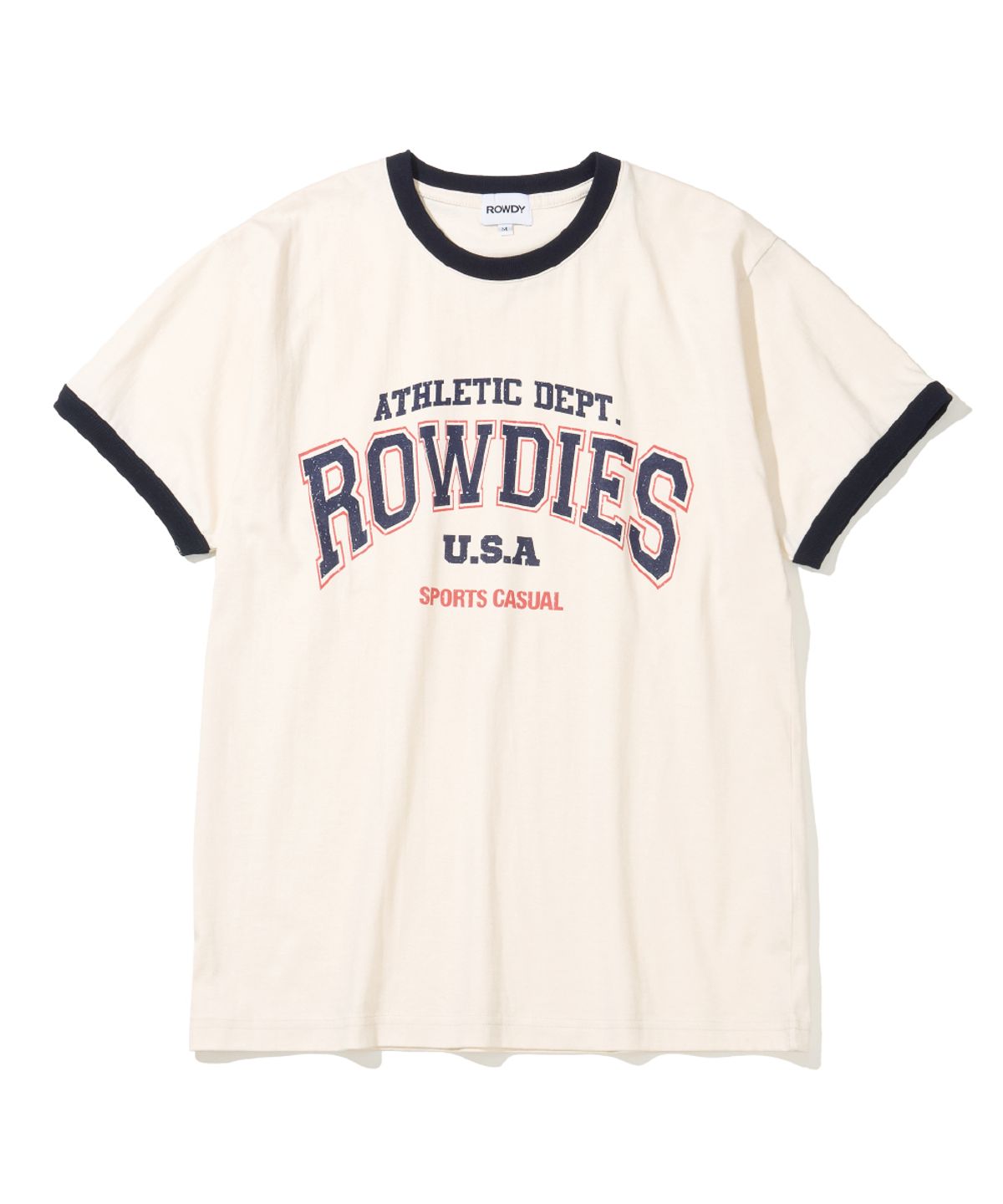 라우디(ROWDY) 라우디스 링거 티셔츠 크림