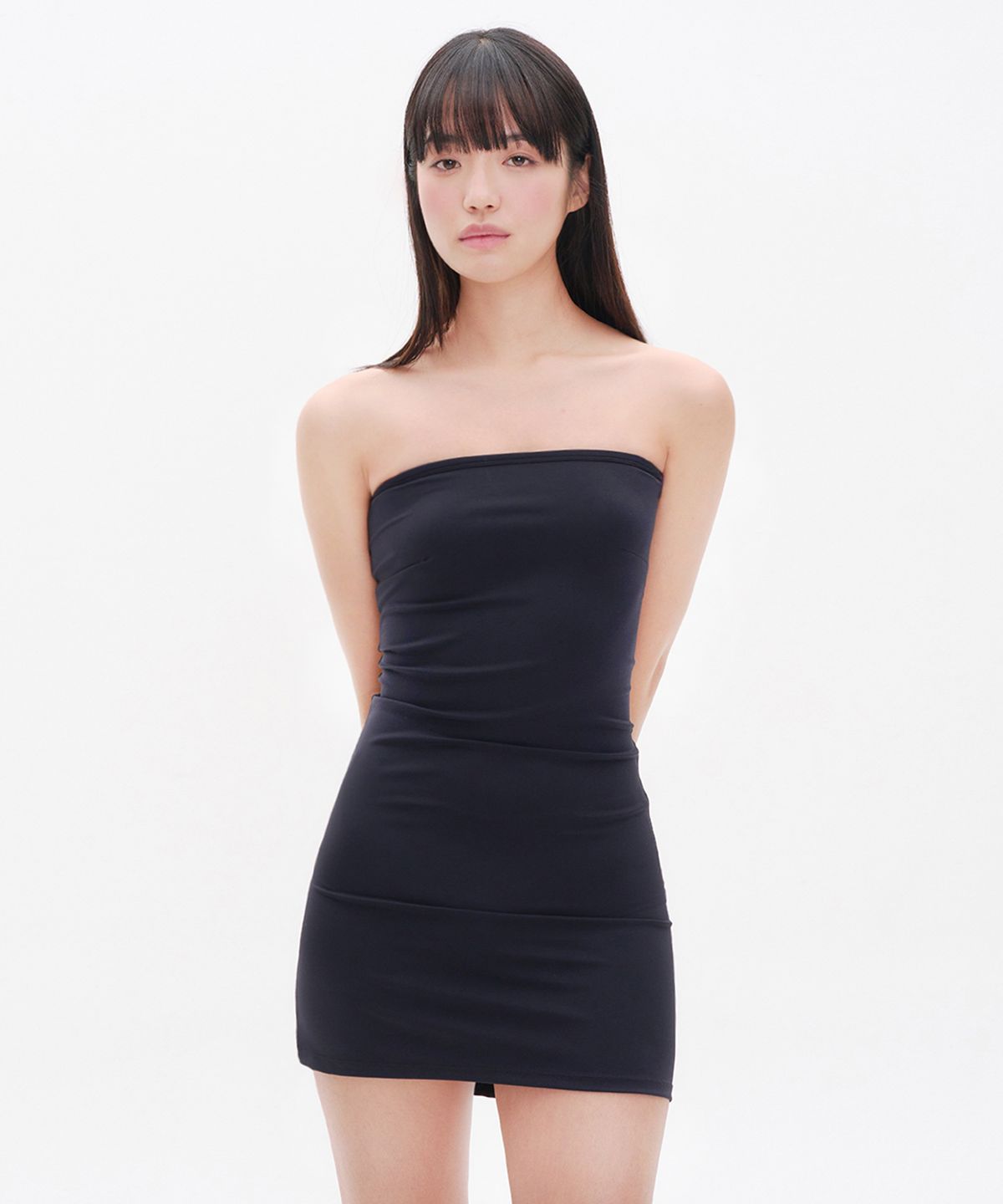 유희(YOUHEE) BASIC TANK TOP DRESS BLACK