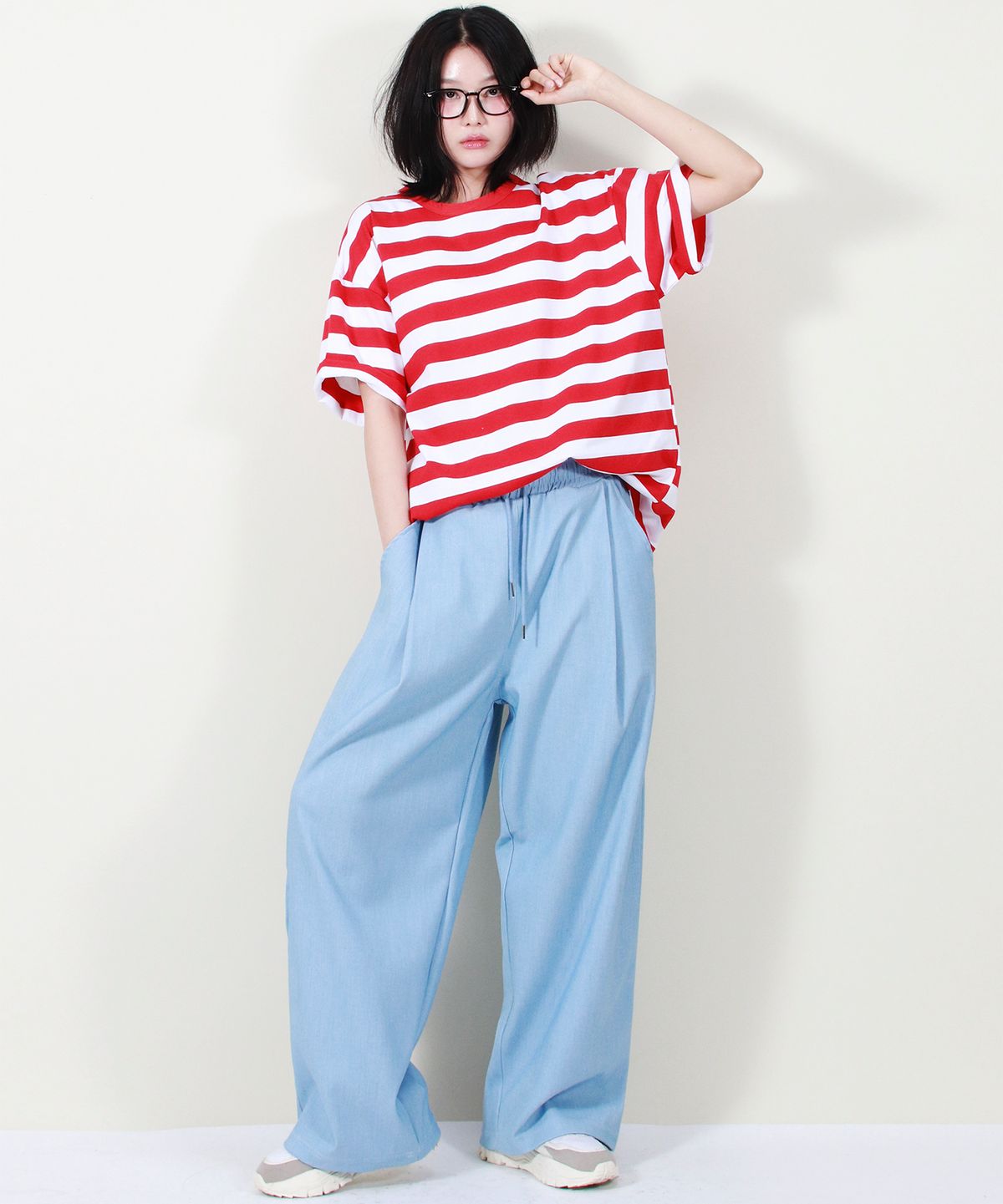 드마크(DEMARC) VINTAGE DENIM WIDE PANTS LIGHT BLUE