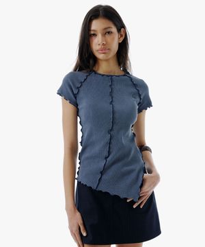 JERSEY LIP TOP [NAVY]