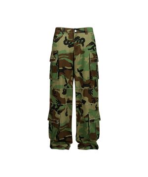 Distressed Camo Cargo Pants