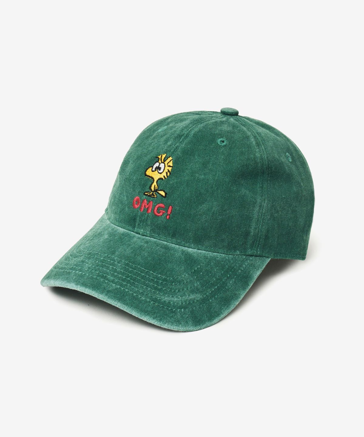 브이투(VTWO) 우드스탁 스톤 워시드 볼캡 (GREEN)