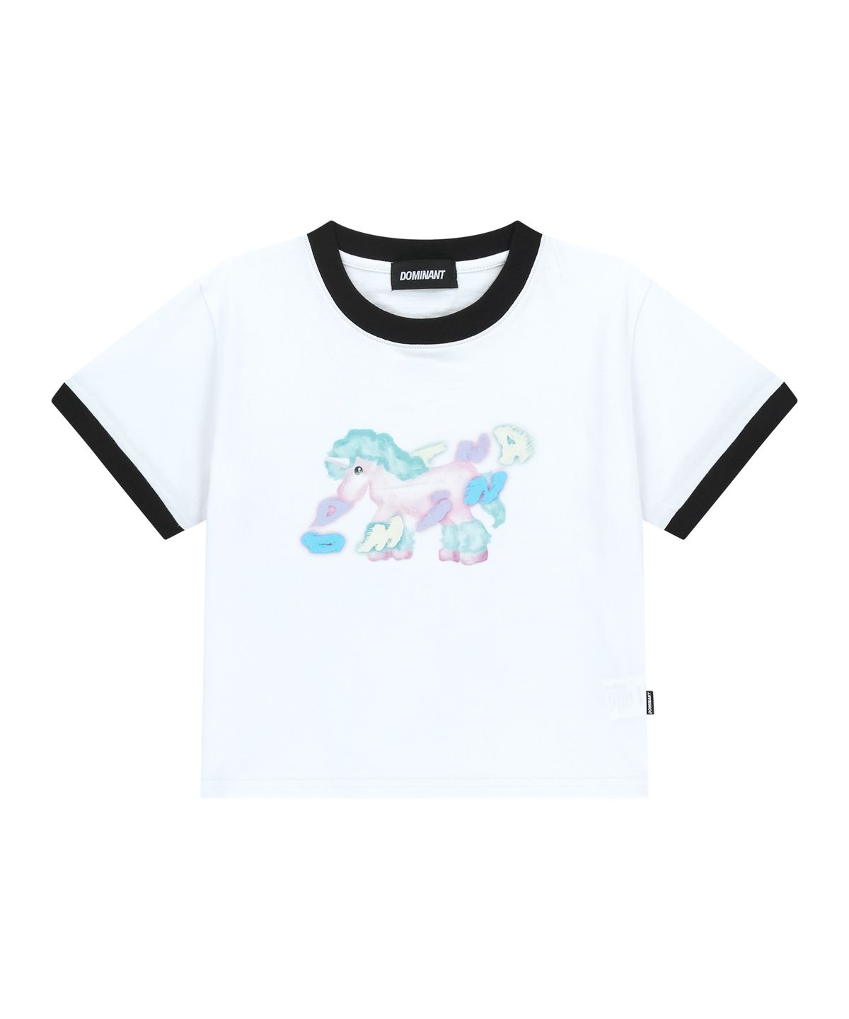 도미넌트(DOMINANT) Ringer Crop T-Shirt (Unicorn)