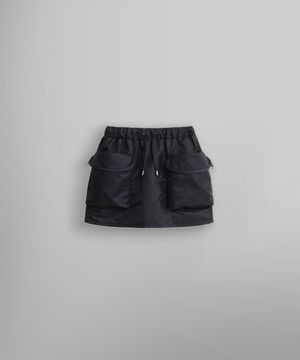 플라이트 나일론 미니 스커트 블랙