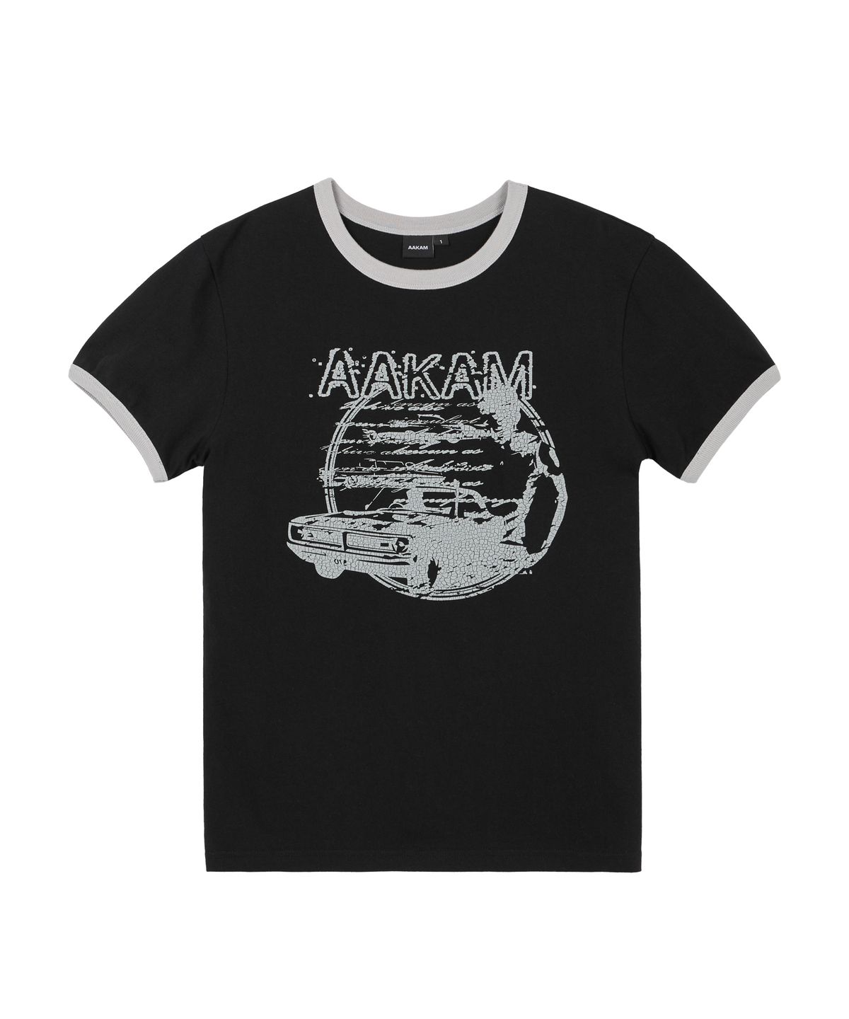 아캄(AAKAM) Cracked Car Ringer Top (Black)