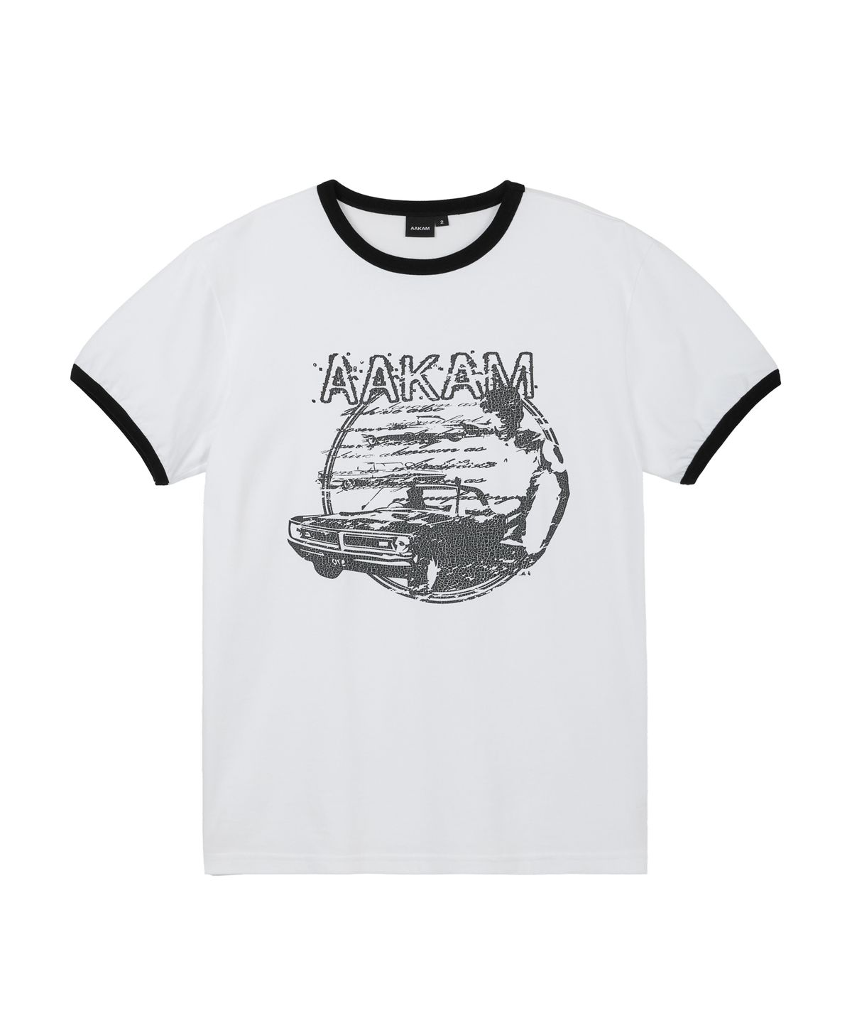 아캄(AAKAM) Cracked Car Ringer Top (White)