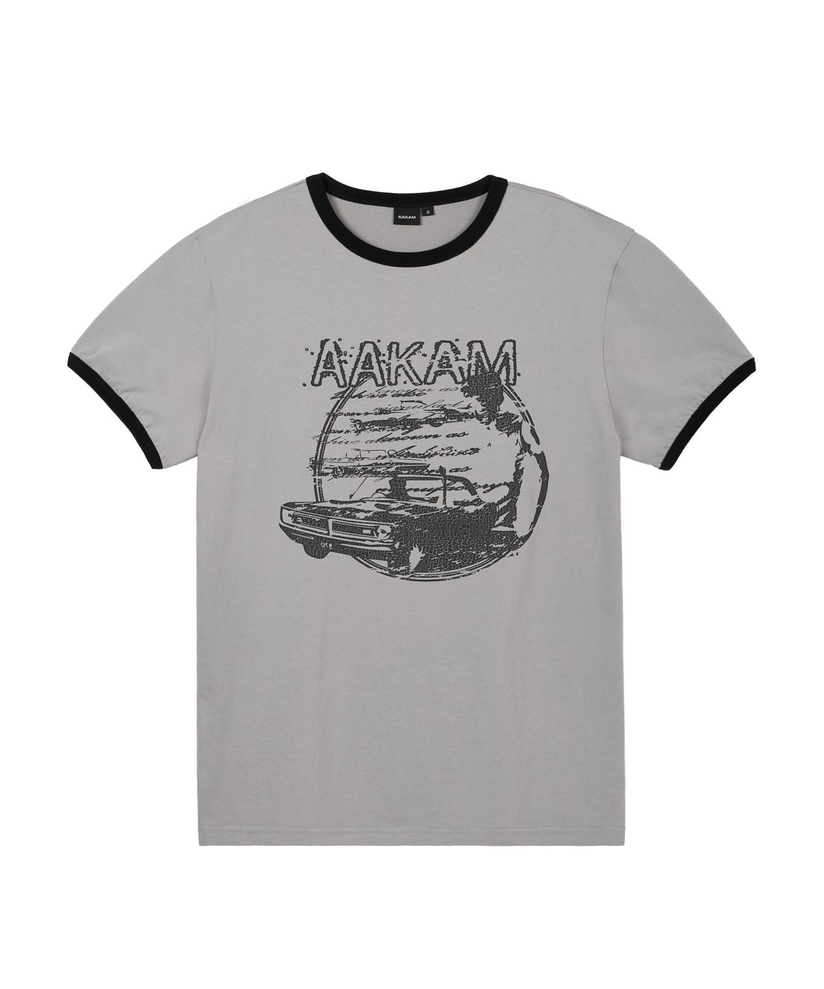 아캄(AAKAM) Cracked Car Ringer Top (Gray)