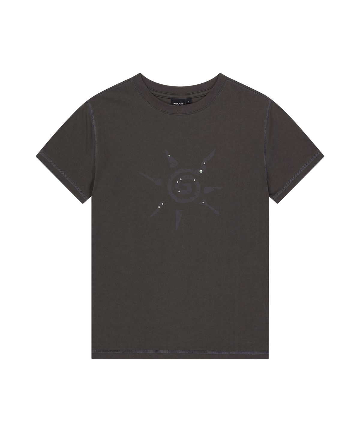 아캄(AAKAM) Studded Sun Half Top (Dark Gray)