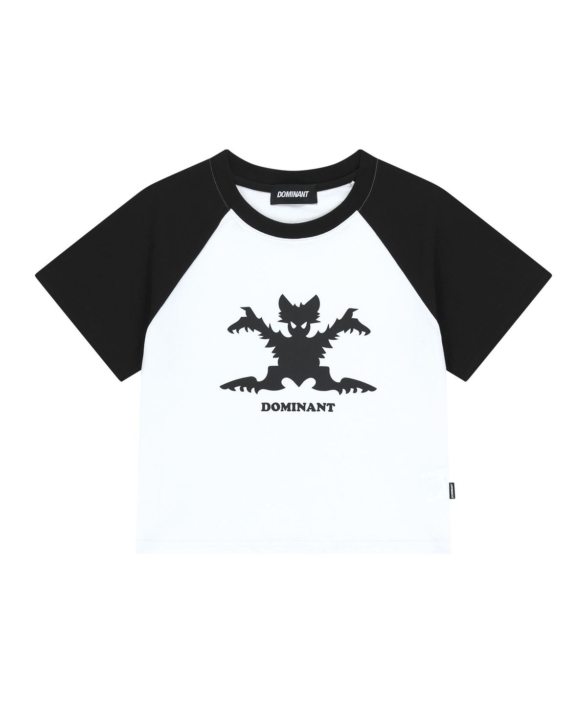 도미넌트(DOMINANT) Bat Raglan Crop T-Shirt (White)