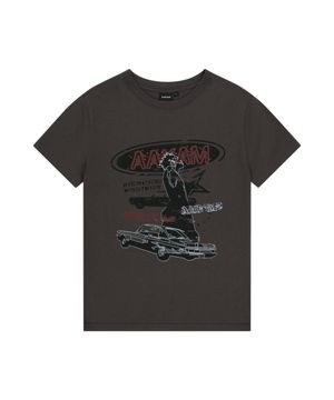 Cracked VTG Printed Half Top (Dark Gray)