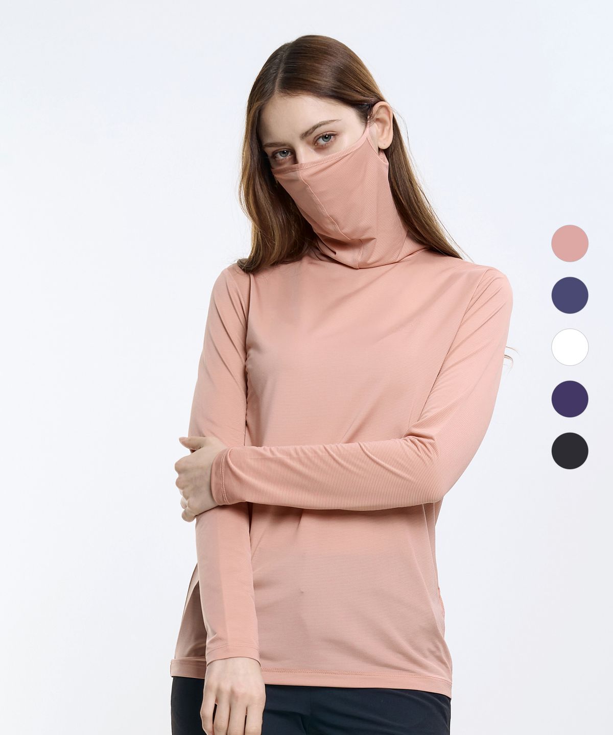 투엘라(2ELA) 썬쉴드 여성 냉감 마스크넥 긴팔 티셔츠 5 Colors