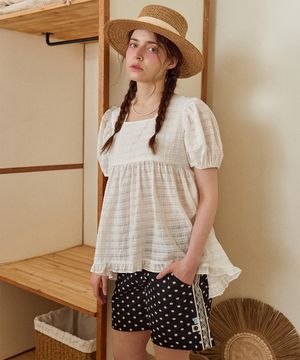 [ADULT] 가드닝 레이스 하프 팬츠