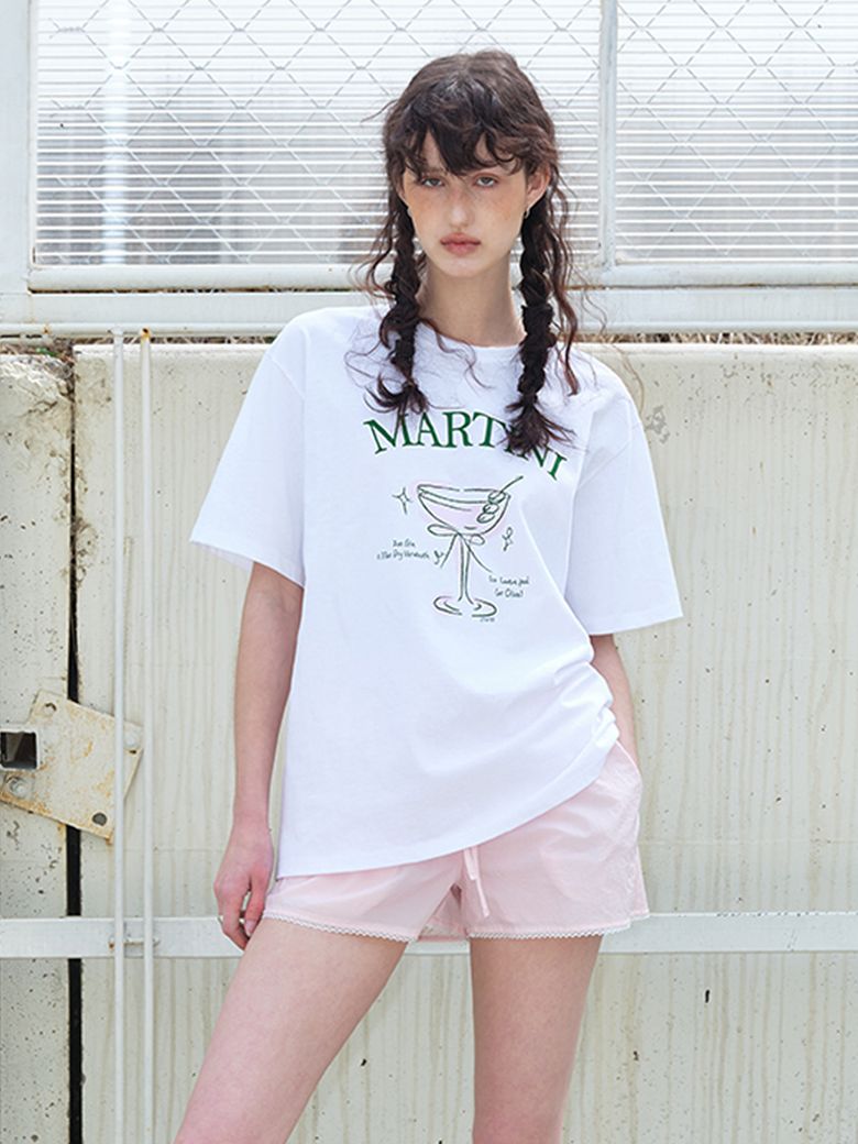 Martini Graphic T-Shirt Pink