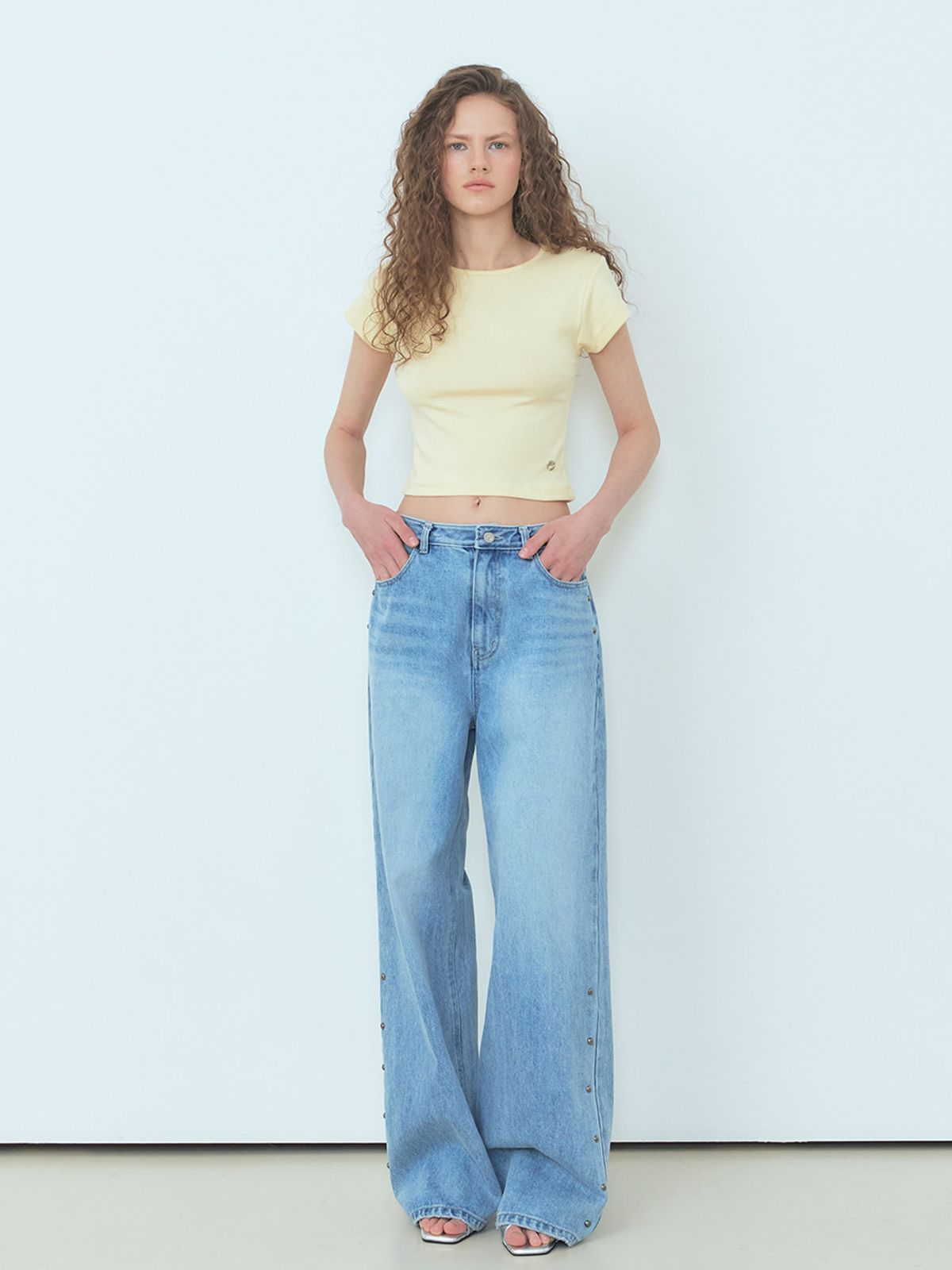 에트몽(ETMON) Cap Sleeve T-Shirt Yellow