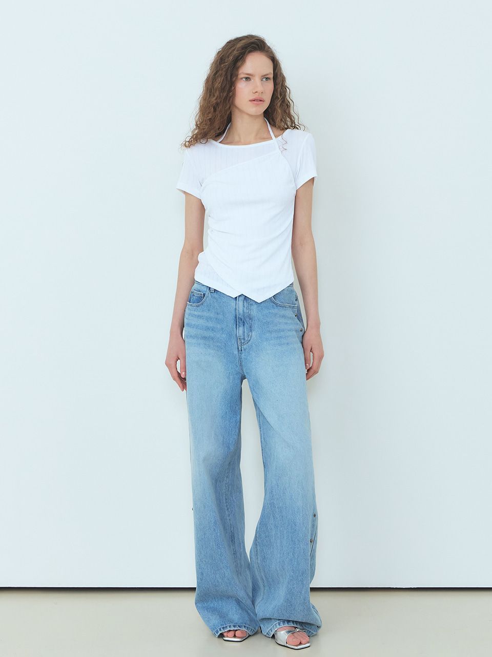 Tシャツ・カットソー ETMON Layered Halter TShirt, White MUSINSA | ETMON Layered Halter T-Shirt White