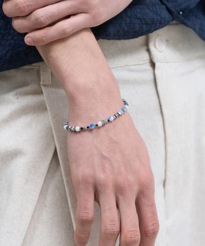 가먼트 멀티 스톤 팔찌 - 아쿠아 블루
