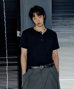 리브드 숏 슬리브 - 머슬핏