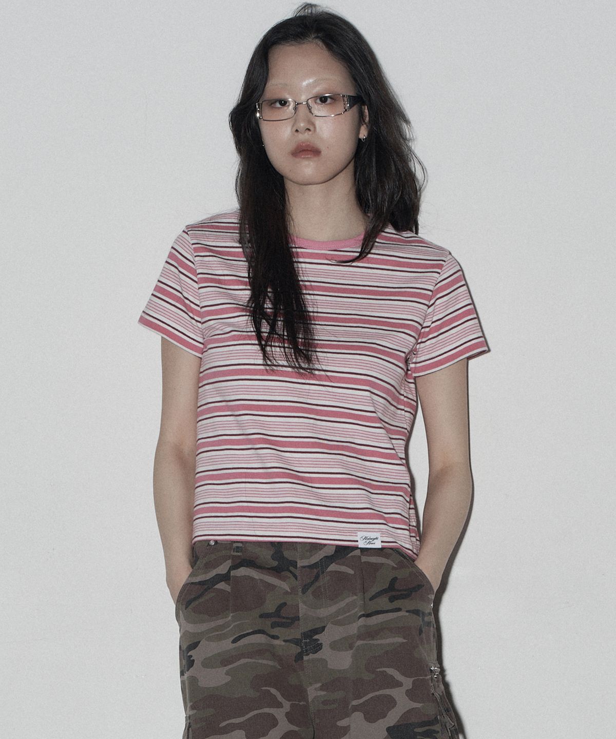 미드나잇 무브(MIDNIGHT MOVE) stripe t (pink)