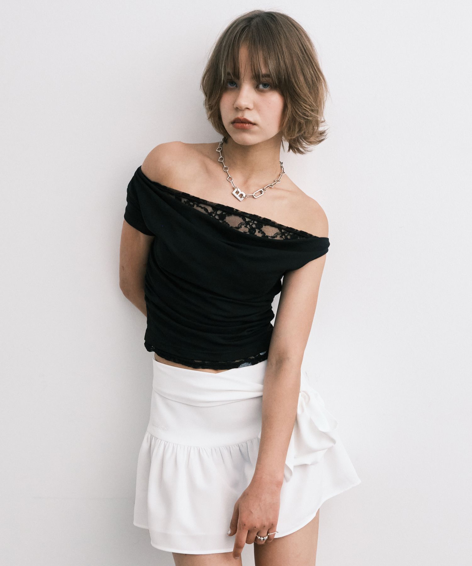 【MIDNIGHT MOVE】 lace duo t / 追跡付 MUSINSA公式 | MIDNIGHT MOVE lace duo t (black)
