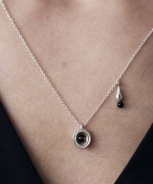 중묵 먹방울 목걸이