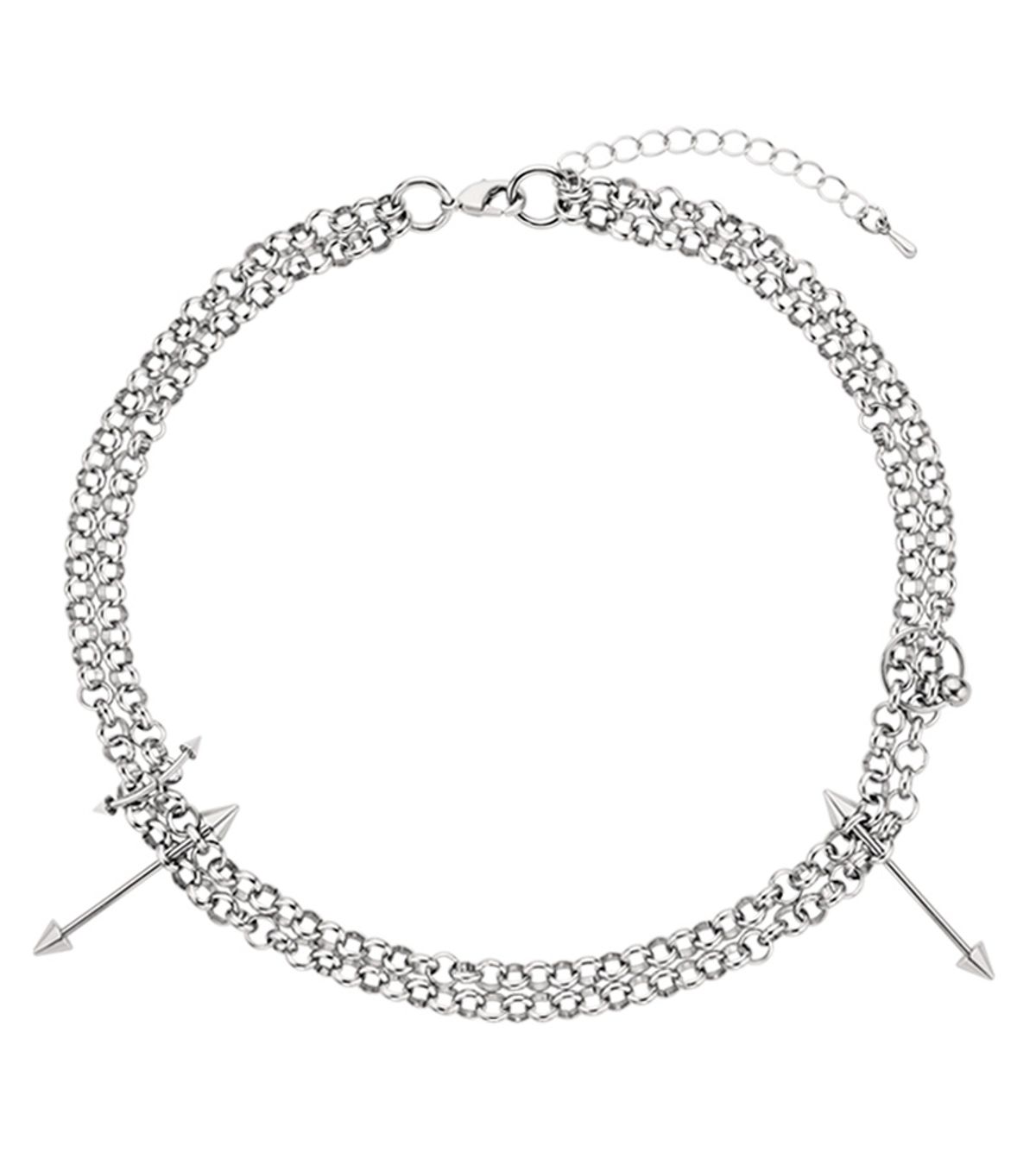 에브리벌스데이(EVERYBIRTHDAY) Double chain piercing necklace