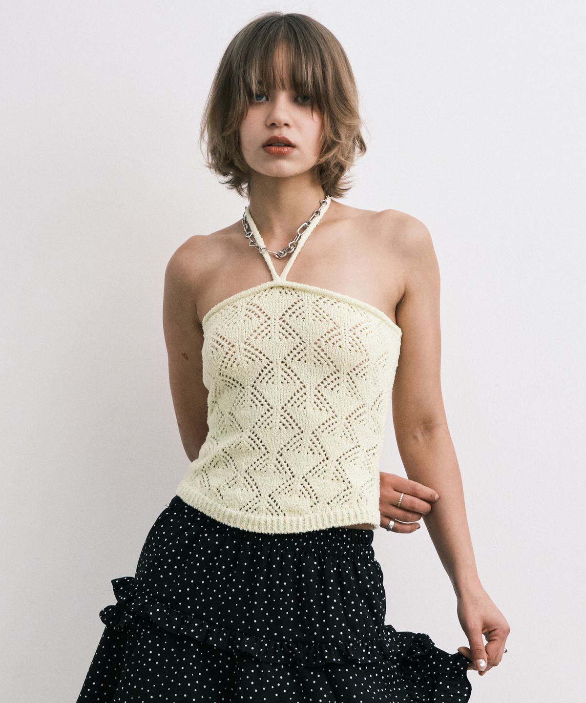 미드나잇 무브(MIDNIGHT MOVE) knit top (yellow)