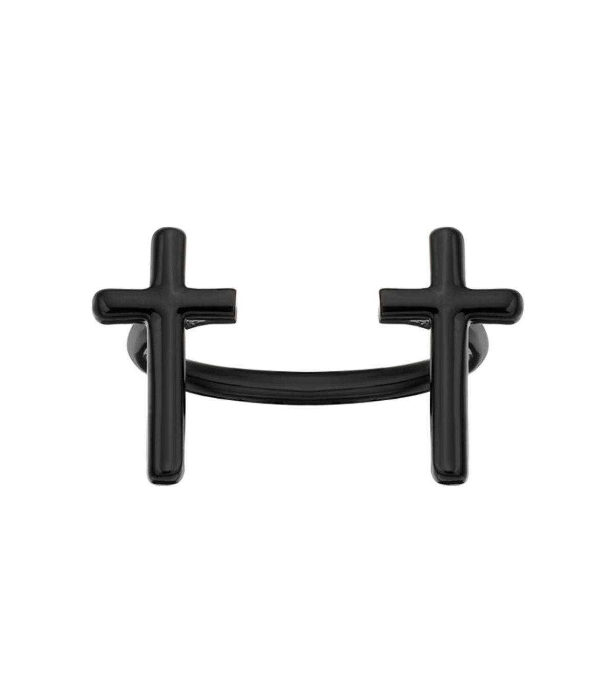 에브리벌스데이(EVERYBIRTHDAY) Black cross open ring