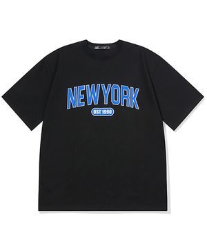 뉴욕 올드스쿨 티셔츠BL_블랙20수 오버핏