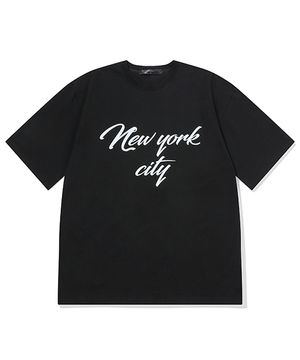 뉴욕 시티 티셔츠_블랙20수 오버핏