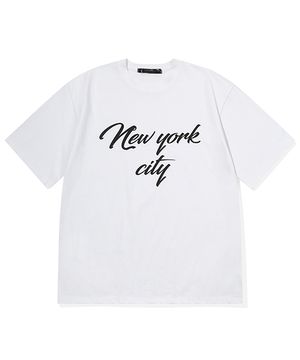뉴욕 시티 티셔츠_화이트20수 오버핏