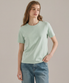 여성 프리미엄 40수 라운드넥 반팔티셔츠 민트 LATS0211