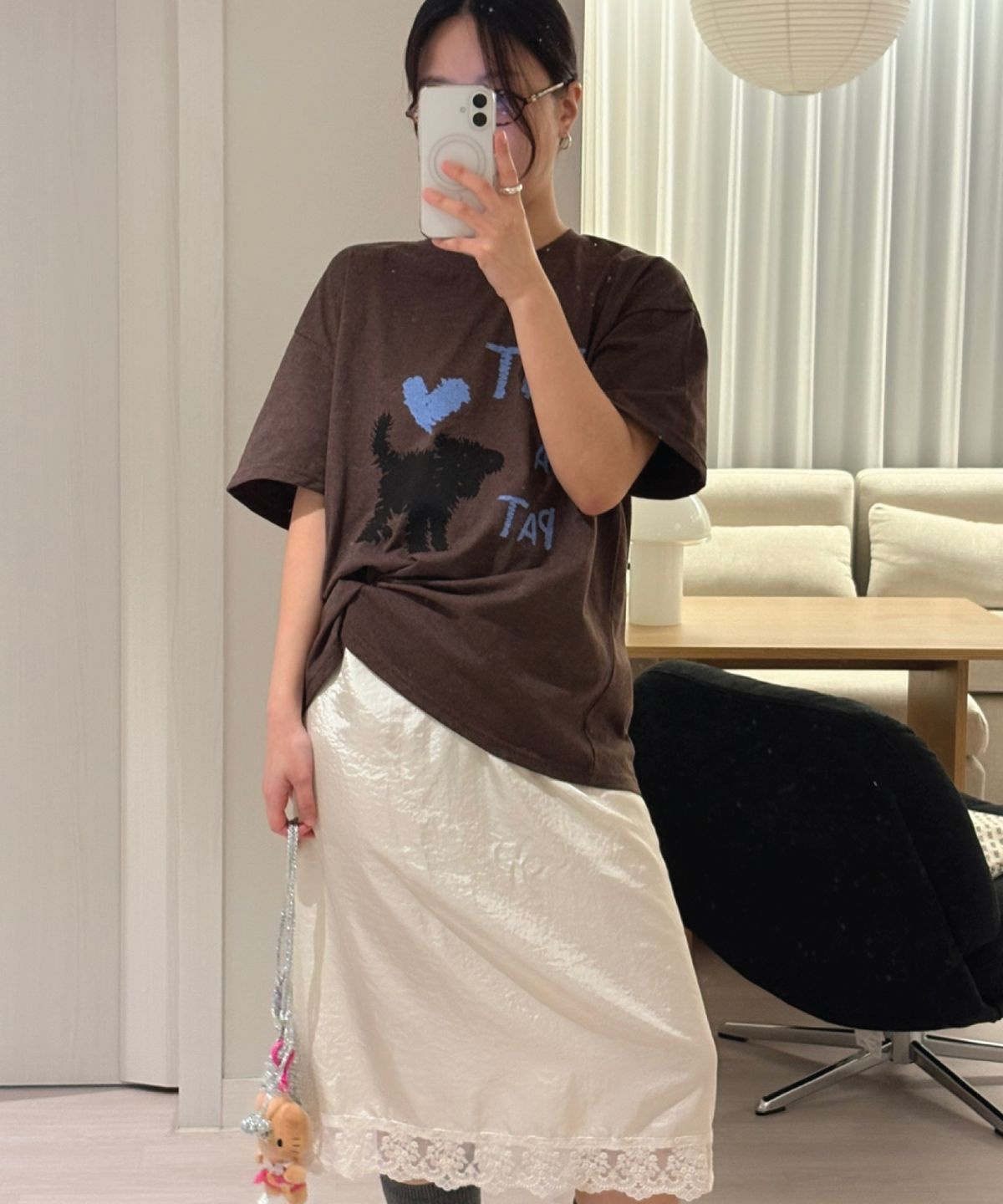 리엔드코(RIANDCO) PIT A PAT T-SHIRT_BROWN
