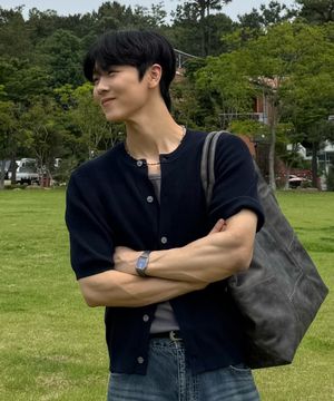 SS 워셔블 루즈핏 크롭 라운드 하찌 반팔 니트 가디건 ( 8컬러)