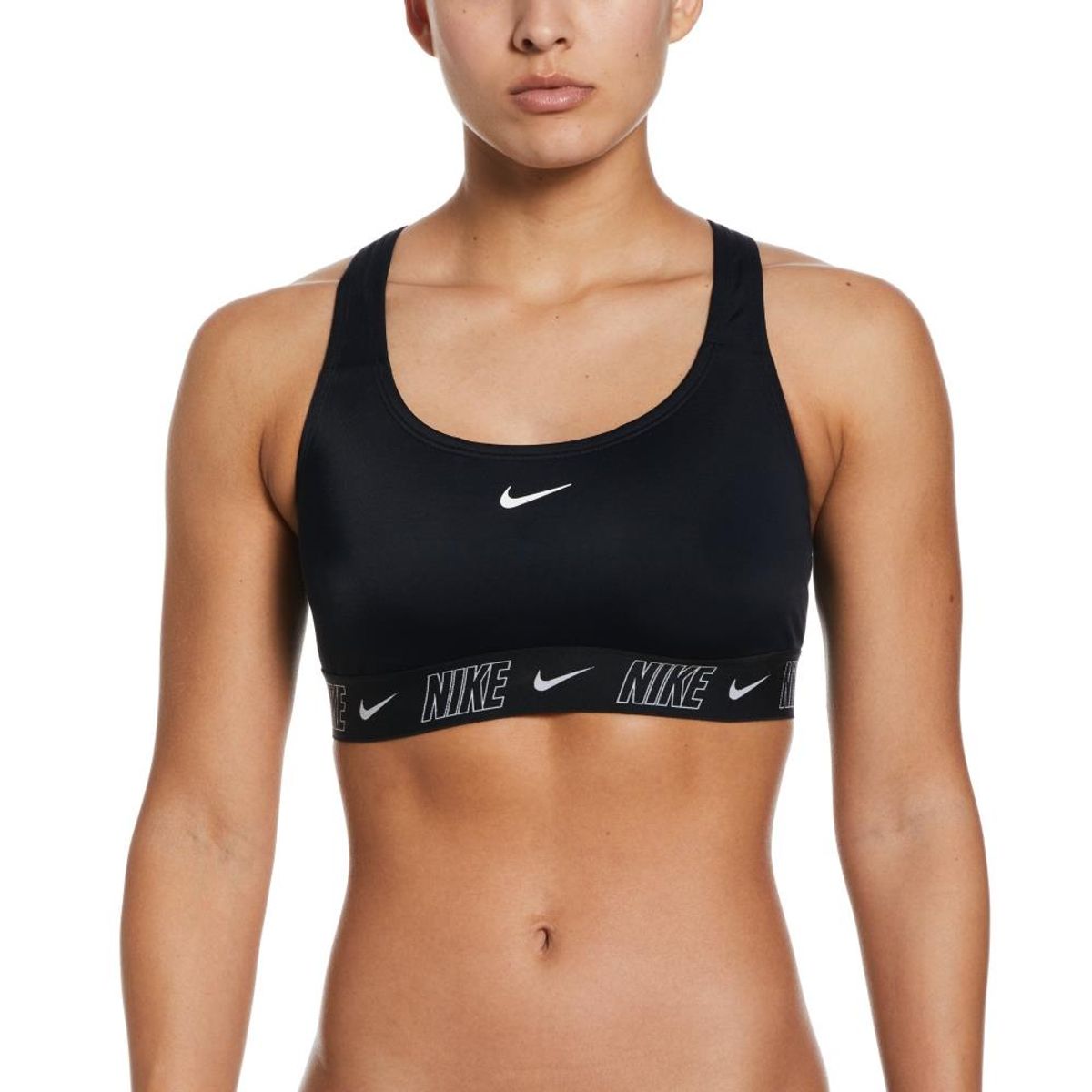 나이키스윔(NIKE SWIM) 여자수영복 로고 테이프 레이서백 비키니 탑 NESSD188-001