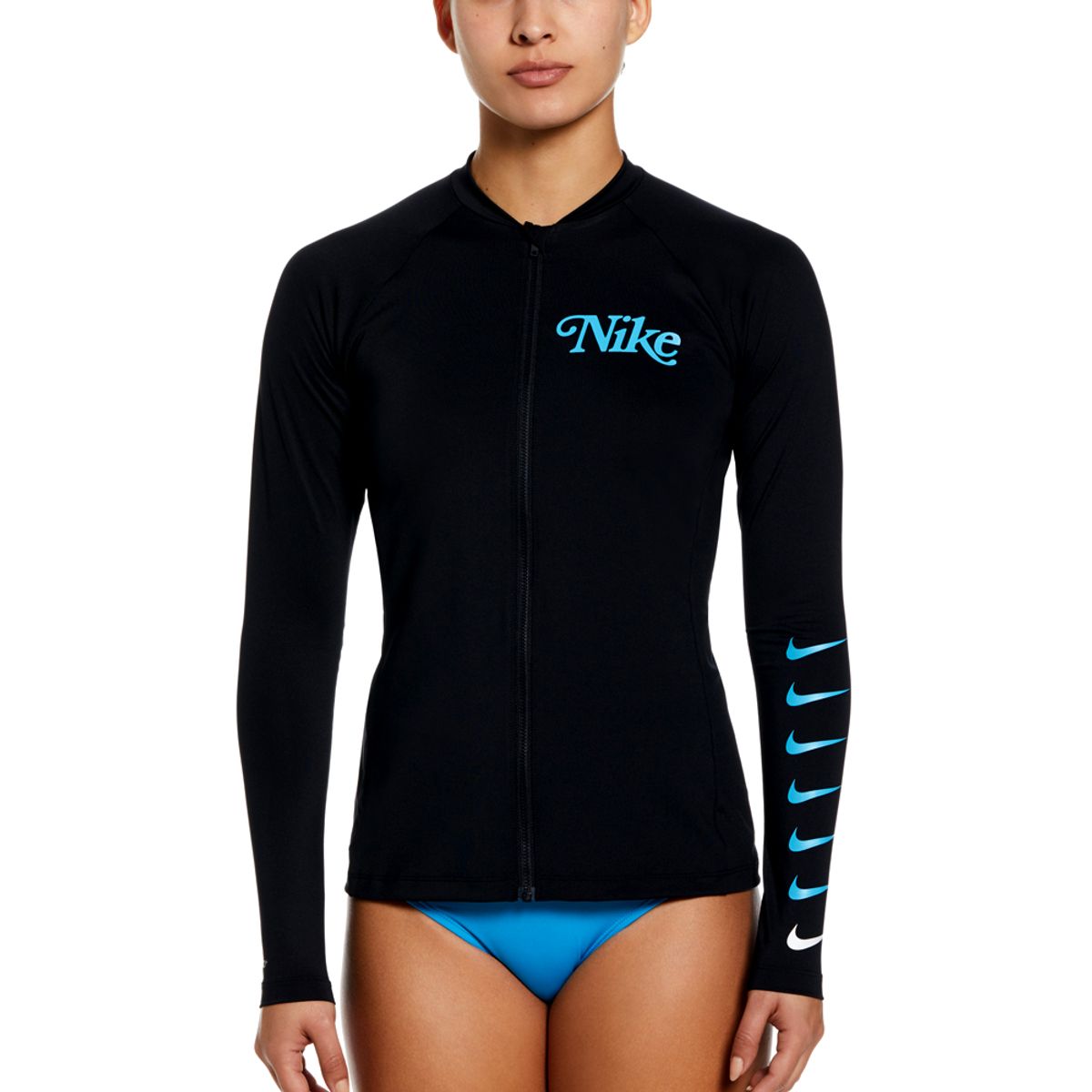 나이키스윔(NIKE SWIM) 여자래쉬가드 레거시 풀 집업 롱 슬리브 하이드로가드 NESSD356-001