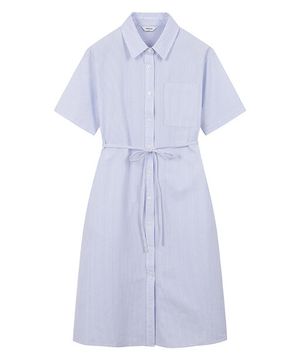 여성) 쿨링 시어서커 셔츠형 원피스_PHF2OO2260