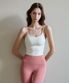 여성 요가복 DEVI-TS0050-크림 필라테스 플리아 크롭탑