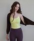 여성 요가복 DEVI-TS0050-레몬 필라테스 플리아 크롭탑