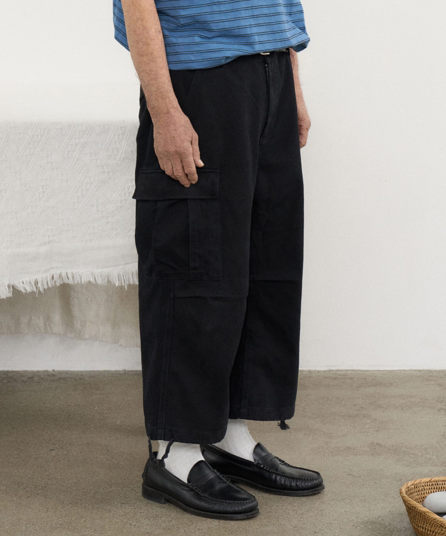 [partimento] VTG Washed Cargo Gaucho Pants *韓国ファッション MUSINSA | PARTIMENTO VTG Washed Cargo 9-Piece Pants Brown