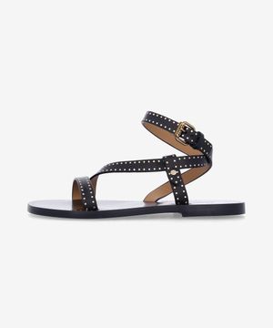 조피 레더 플랫 샌들 - 블랙 / SD0228FAC1B05S01BK