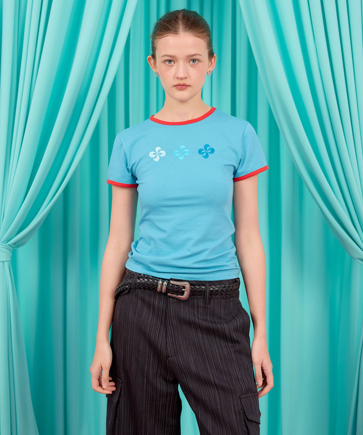 헤레틱(HERETIC) CRESCENDO RINGER T-SHIRT / blue